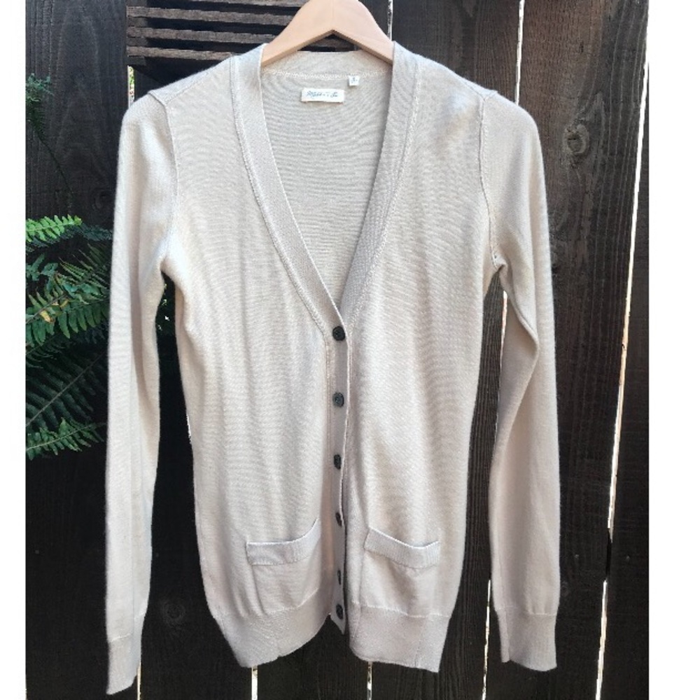 Cashmere Cream Cardigan, Small